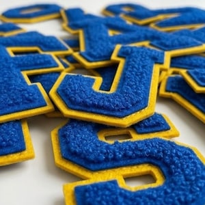 Personalized Chenille Letterman Jacket Patch, Iron On Patch Applique, Football Patches, Alphabet Patches For Clothing Bag, Varsity Letters