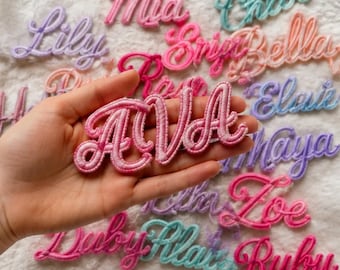Create Your Own Custom 3D Name Patch, Personalized Puff Embroidered Name Patch, Raised Embroidery Logo Patch, Iron On Sew On Badge