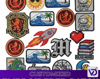 Custom Embroidered Patch, Your Logo Patch, Iron On Patch, Sew On Patch, Custom Velcro Patch for Hats, Personalized Name Patch, Jacket Patch