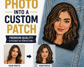 Create Your Own Custom Photo Patch, Personalized Picture Patch, Custom Logo Patch, Embroidered Iron On Sew On Patch for Jackets, Hats & Bags