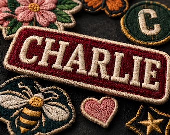 Create Your Own Design, Custom Embroidered Patches, Personalized Logo Patch, Iron On Patch, Sew On Patch, Custom Name Badge for Jacket & Hat