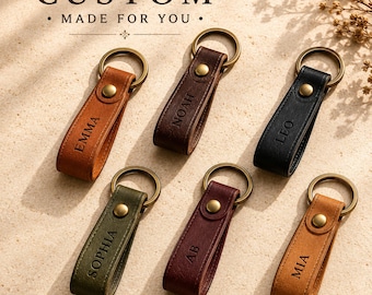 Personalized Name Keyring, Custom Laser Engraved Keychain, Personalized Key Ring, Custom Name Keychain, Handmade Gift for Men & Women