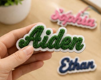Custom Chenille Name Patch, Personalized Varsity Letter Patch, Letterman Jacket Patch, Iron On Chenille Patch for Jackets, Hoodies & Bags