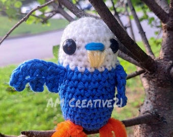 Patrón de crochet en PDF para periquito sin costura