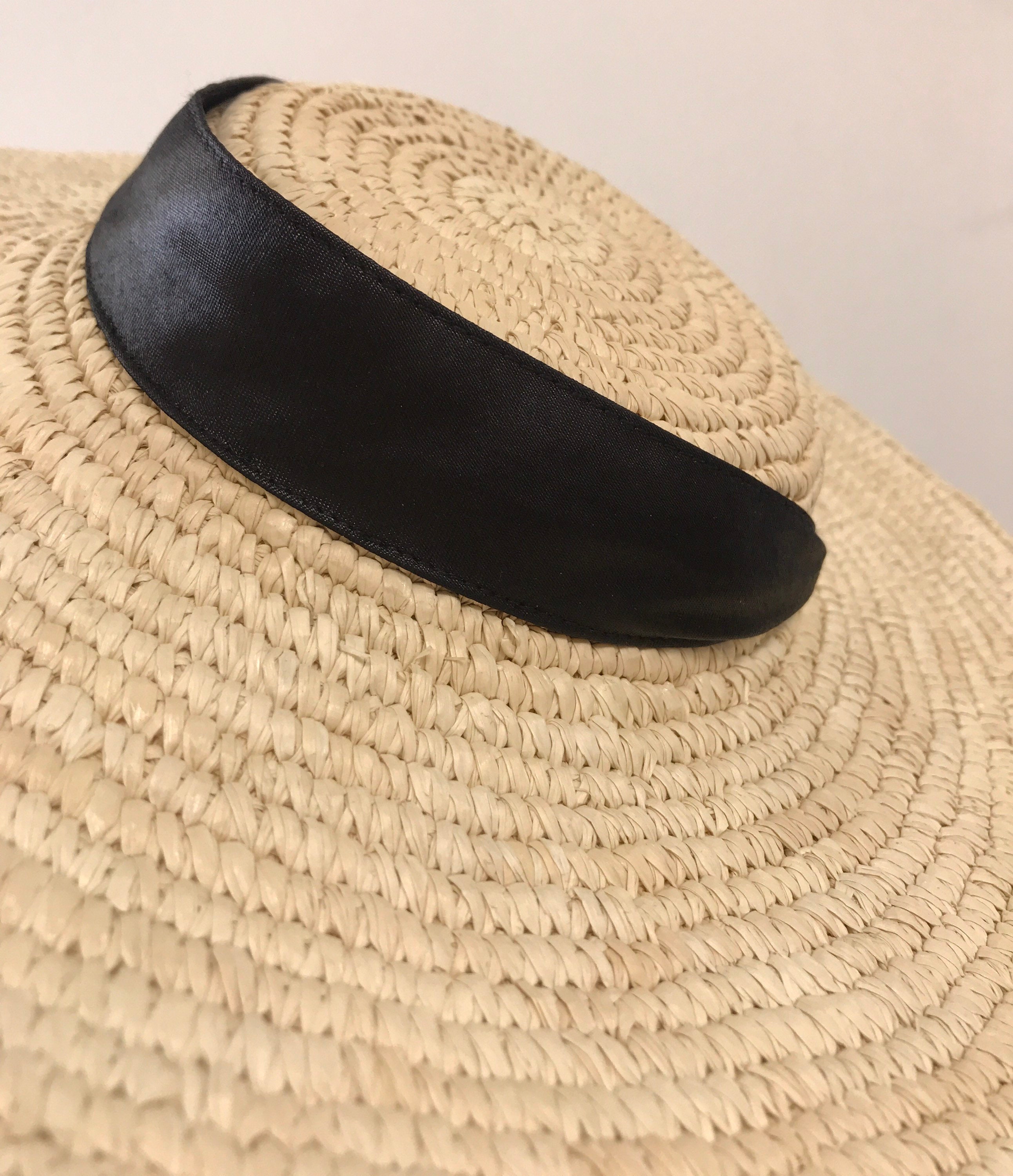 Natural Straw Fascinator Hat Woven by 