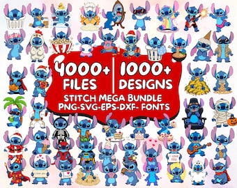 4000+ stitch png files, stitch svg, stitch png, lilo and stitch svg, stitch bundle, stitch clipart, cricut silhouette svg, stitch layered