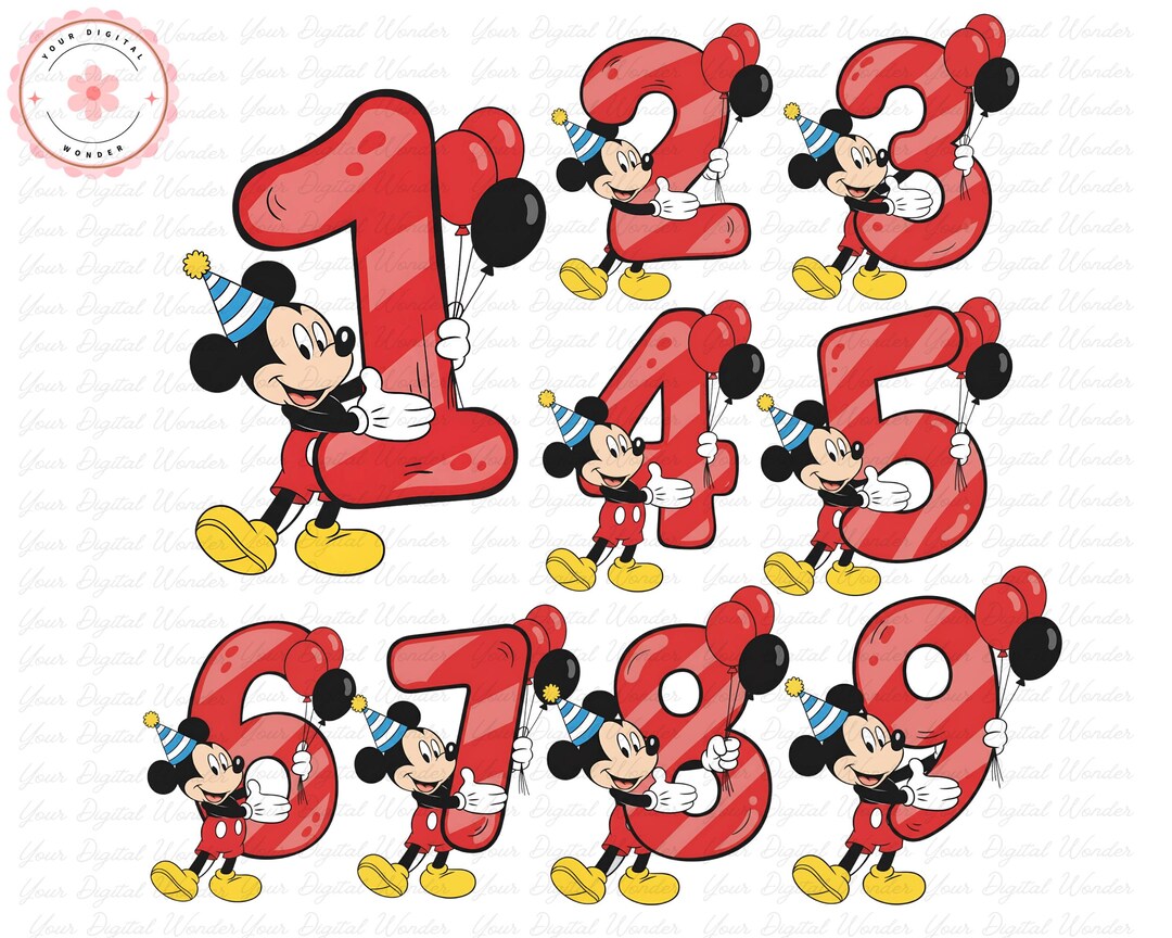Number 5 Mickey Happy Birthday Mickey Mouse Png, Birthday Numbers, Mickey Mouse Numbers ...
