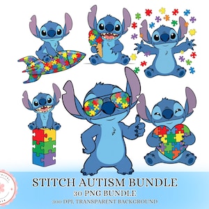 Stitch Autism Awareness PNG Bundle, Stitch Autism, Autism Shirt , Stitch png, Stitch Autism svg, Stitch Shirt png, Cartoon Autism png bundle
