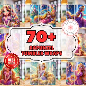 70+ Rapunzel Tumbler Wrap Bundle, Sofortiger Download 20 Unzen Tumbler PNG Wraps Design, Digitale Rapunzel 20 Unzen Princess Tumbler Designs Vorlage
