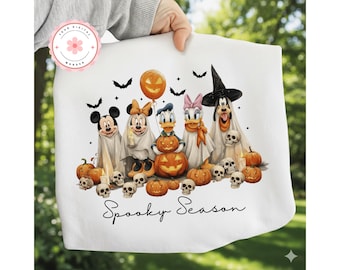 Retro Halloween PNG, Gruselige Saison PNG, Halloween Geist Cartoon Png, Halloween Cartoon Png, Minnie Mickey Halloween, Geist Halloween png