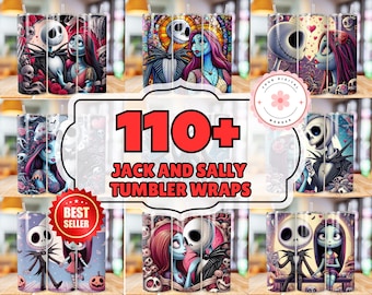 Nightmare Before Christamas Valentine 20Oz Tumbler Wrap Png Jack And Sally Tumbler Sublimation Design Cartoon Character Tumbler Wrap