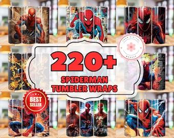 220+ Spiderman Tumbler Wrap Bundle, 20oz Skinny Tumbler Wrap, 20 oz Tumbler Png Sublimation Design, Digital Instant Download Designs