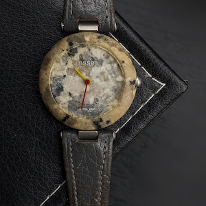 1980s Rare vintage Tissot RockWatch R150 multi-colored Rock granite - mid size model Swiss watch