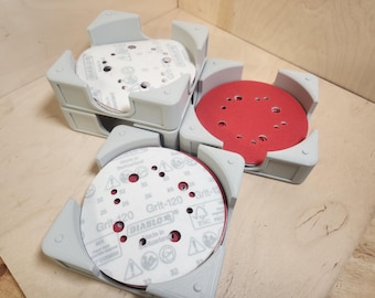 Soporte de disco de lijado estándar de 5 pulgadas (apilable) (paquete de 4)