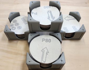 Soporte para discos de lijado de 3 pulgadas (apilable) (paquete de 4)