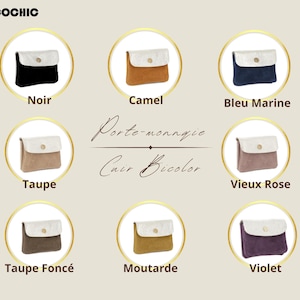 Petit Porte-monnaie cartes femme cuir suède irisé italien