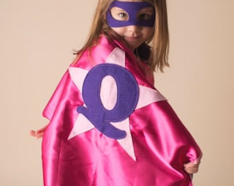 Personalized, CUSTOMIZED, Double Sided with MASK  Superhero Party CAPES for Kids