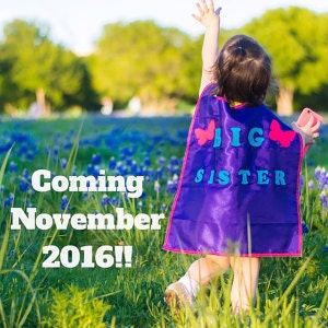BIG SISTER Capes for Children, Toddlers and infants: Single-Sided