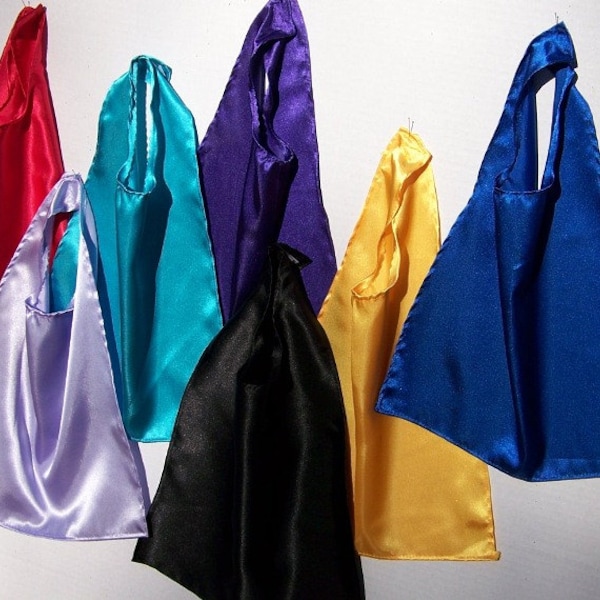 Single sided plain satin capes for kids