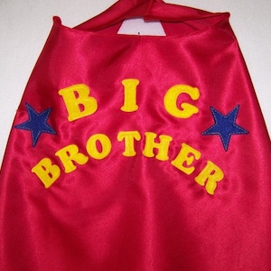 Big Brother CAPES for Children, Toddlers and infants: Single-Sided