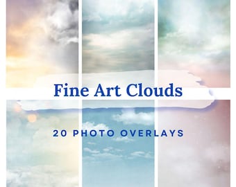 Dreamy Sky Cloud Digital Sky Overlay Backdrops Instant Download