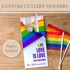 Personalisierte LGBTQ Besteckhalter mit Premium Servietten | Party Designs, Zubehör, Pride Party, Ideen, Souvenirs, Produkte, Kunstartikel