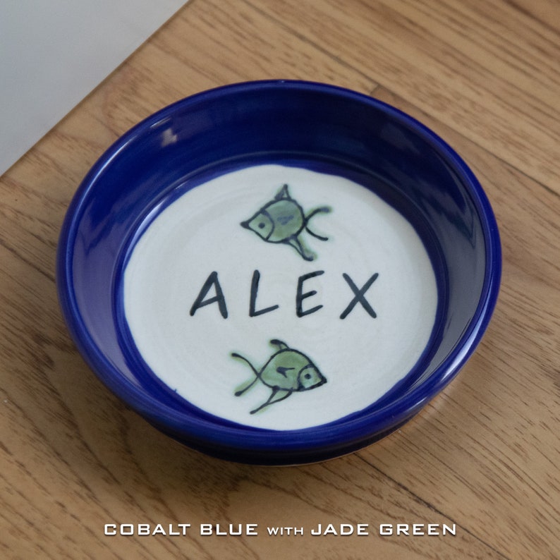 Cat Food Dish / Personalized with Cat's Name / Choice of Etsy