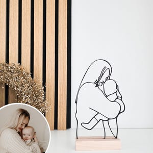 Dein Foto als Line Art | Personalisiert | Lineart | Canineart | Mama und Ich | Erinnerungen