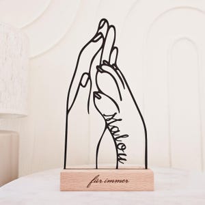 Personalisierter Line Art Aufsteller „Mein Hund & Ich“ | Erinnerung an deinen treuen Vierbeiner | Geschenkidee für Hundeliebhaber | Pfote