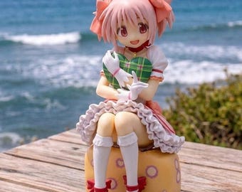 Madoka Magica Noodle Stopper Figure – Cute Anime Girl PVC Statue, Kaname Madoka Collectible Desk Decor Gift