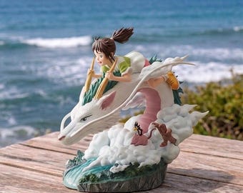 Figura coleccionable de Chihiro y Haku de El viaje de Chihiro, Studio Ghibli, Anime, PVC, Regalo