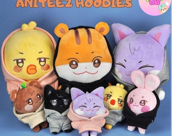 Handmade Aniteez Plush Hoodie, K-Pop Doll Outfit, ATEEZ