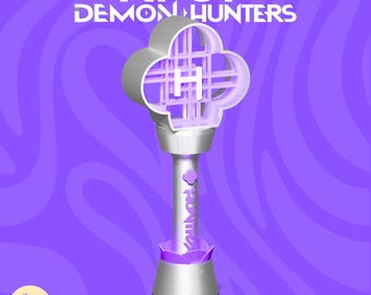 Huntrix Lightstick, 3D Printed Handmade Lightstick, K-Pop Demon Hunters, Golden, Rumi, Zoey, Mira