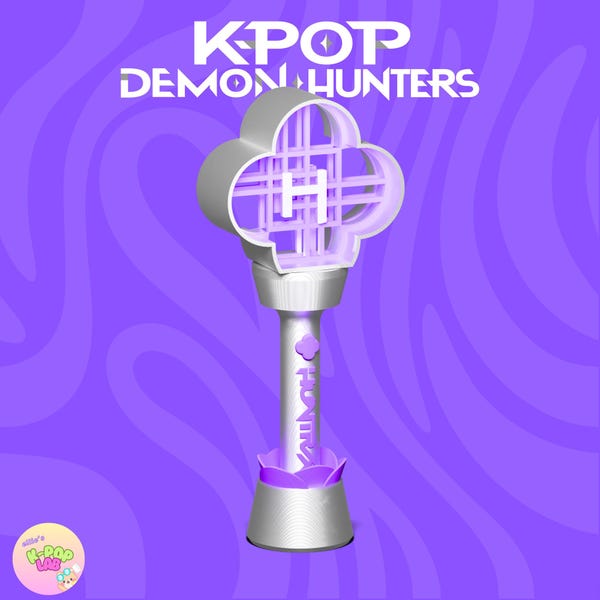 Huntrix Lightstick, 3D Printed Handmade Lightstick, K-Pop Demon Hunters, Golden, Rumi, Zoey, Mira