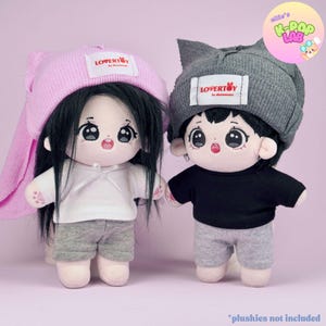K-Pop Idol Beanie, LOVER-BOY Beanies, Doll Clothes, Cute Doll Outfits, K-pop Doll Clothes, 20cm Doll, K-pop Plushies
