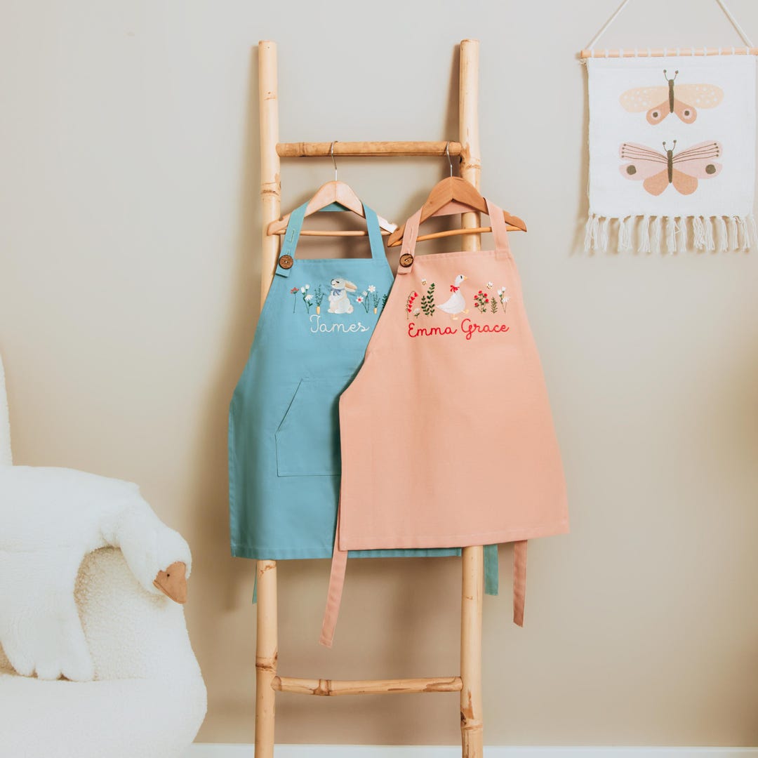 Custom Embroidered Aprons for Kids & Toddlers - Etsy