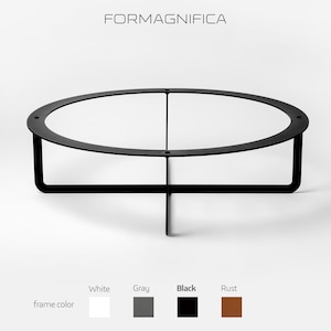 Minimalist steel coffee table frame handmade