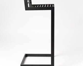 Metal Bar Stool with Backrest Minimalist Industrial Style