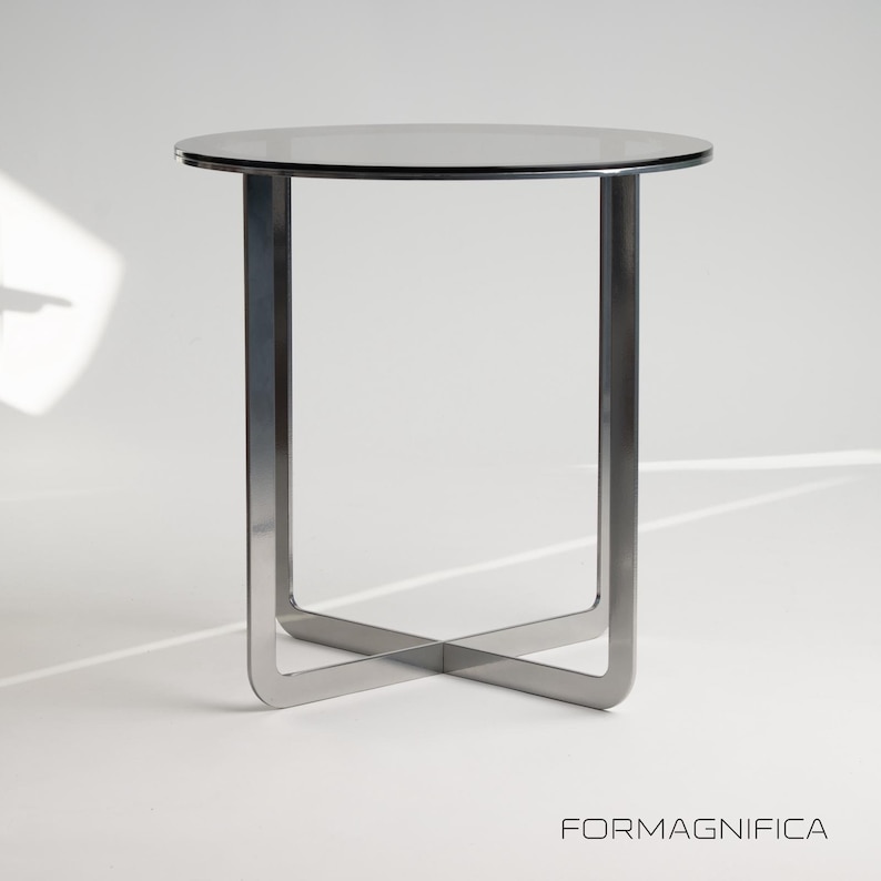 Minimalist Steel Table Base: Powder Coated Metal Frame, Handmade image 15