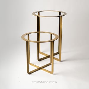 Minimalist Steel Table Base: Powder Coated Metal Frame, Handmade image 4