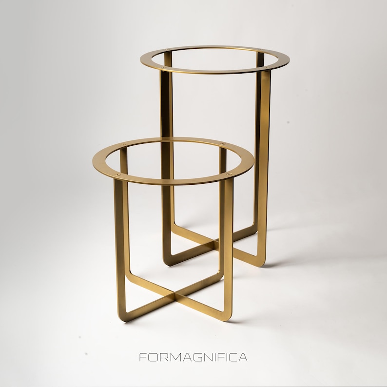 Minimalist Steel Table Base: Powder Coated Metal Frame, Handmade image 4