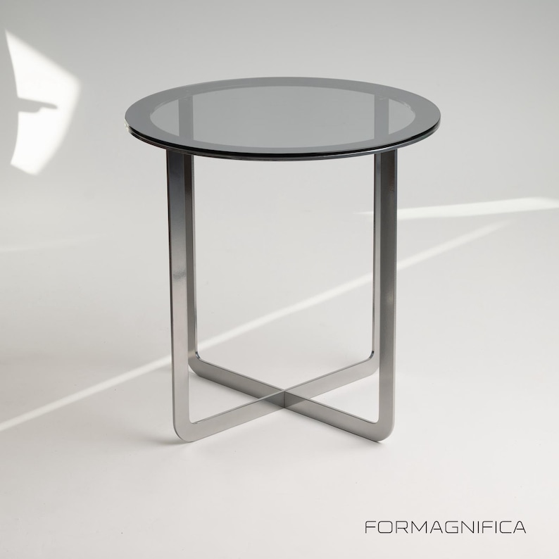 Minimalist Steel Table Base: Powder Coated Metal Frame, Handmade image 3