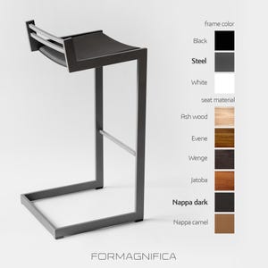 Sgabello da bar nero con schienale, sgabello da bar elegante in metallo industriale, sedia da bar per cucina Loft, seduta ergonomica da bar per birreria o casa