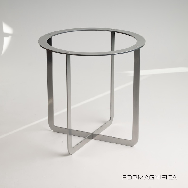 Minimalist Steel Table Base: Powder Coated Metal Frame, Handmade image 14