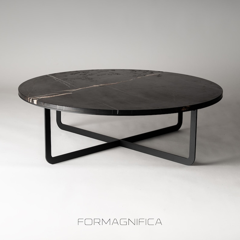 Minimalist Steel Table Base: Powder Coated Metal Frame, Handmade image 5