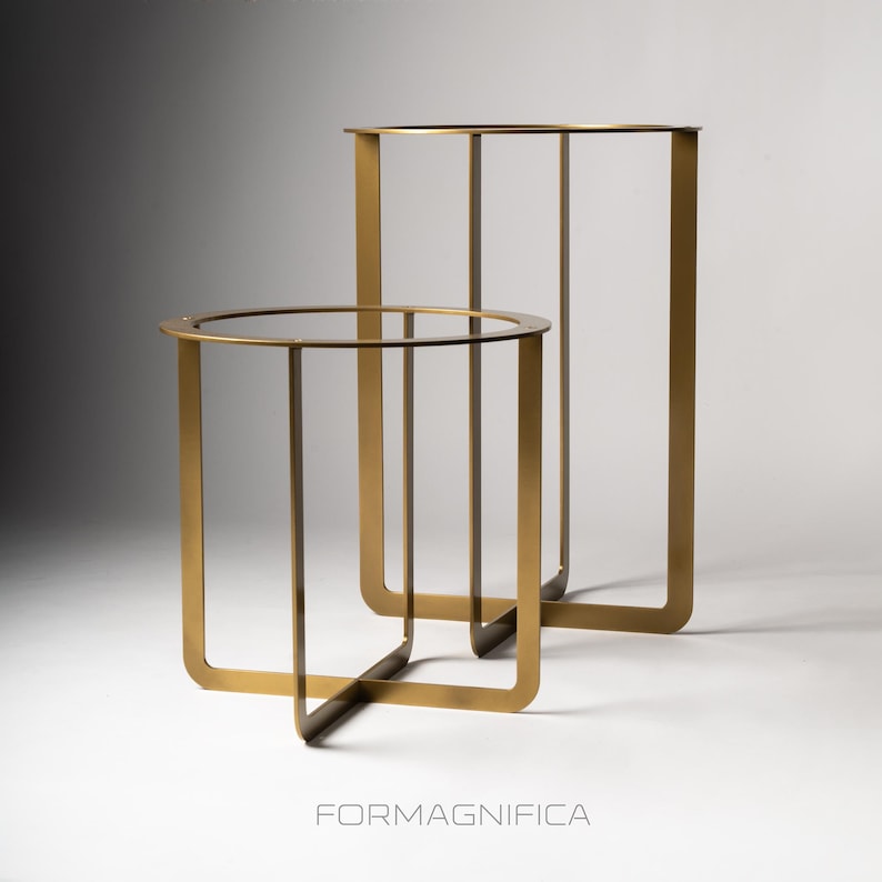 Minimalist Steel Table Base: Powder Coated Metal Frame, Handmade image 9