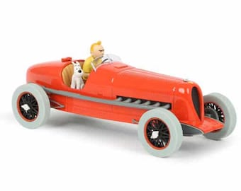Hachette Kuifje 1/24 Auto #01 Le Bolide Rouge - Sigaren van de farao Herge Voiture-figuur
