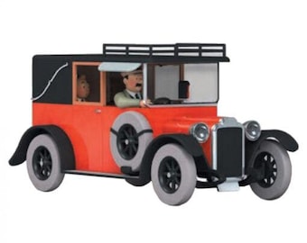 VOITURE TINTIN 1/24 29962 The Red Taxi for Eastdown Black Island Car #62