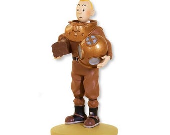 Tintin Figurine Moulinsart 42229: Tintin Diver 12cm Herge Officielle Figure 65 Marine