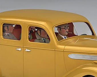 VOITURE TINTIN 1/24 #29936 El coche modelo Buick amarillo 36